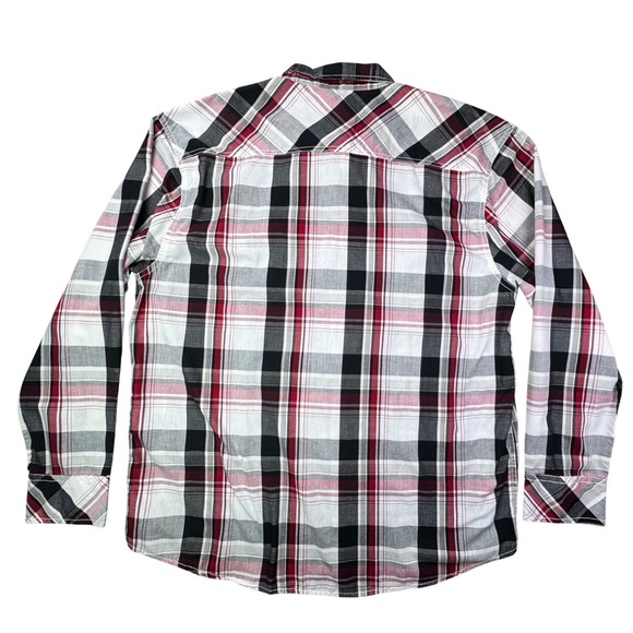 BKE Mens Plaid Athletic Fit Long Sleeve Snap Button Shirt 3XL - Picture 8 of 9
